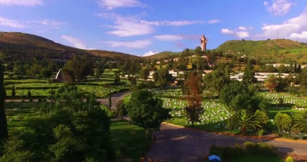 Ciudad México México Circa Octubre 2018 Vista Aérea Cementerio Las — Vídeos de Stock