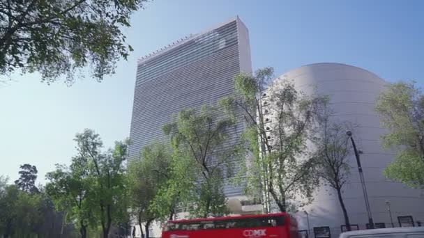 Mexico City Januari 2019 Panoramautsikt Över Mexikanska Senaten Byggnaden Reforma — Stockvideo