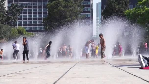 Ciudad México June 2019 Slow Motion Dolly Niños Día Brillante — Vídeo de stock