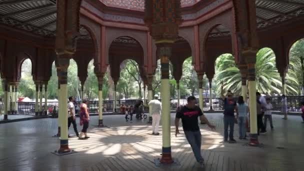 Mexico City Circa 2019 Sommige Mensen Gezinnen Spelen Genieten Van — Stockvideo