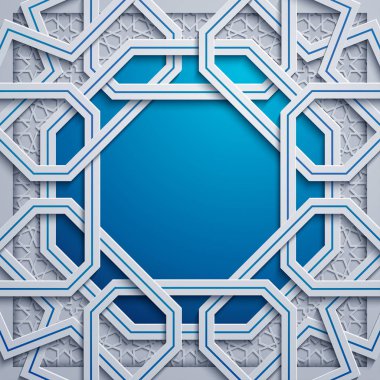 Metin için boş alan ile soyut arka plan geometrik arapça desen