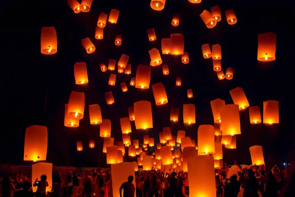 Borobudur May 29Th 2018 Festival Lantern Celebration Vesak Buddhist People — Stock Photo, Image