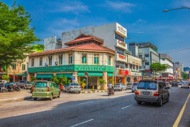 Ipoh, Malezya - 4 Mart 2019: Ipoh'un şehir sokak görünümü