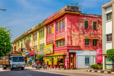 Ipoh, Malezya - 4 Mart 2019: Klasik eski yapı taşı