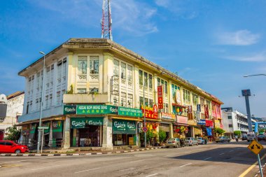 Ipoh, Malezya - 4 Mart 2019: Sokakta antika kahve dükkanı 