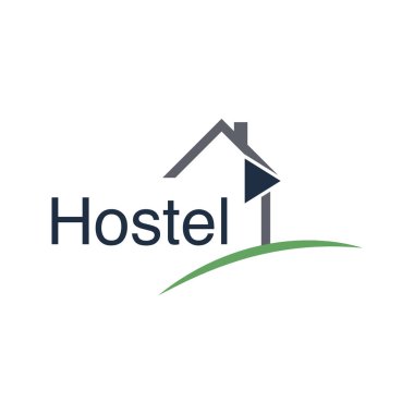 Hostel için arayan adam sırt çantası ve harita elinde vektör çizim doodle. Web afiş, kahraman görüntüleri, basılı malzeme için düşük maliyetli bütçe seyahat ve pansiyon konaklama konsepti