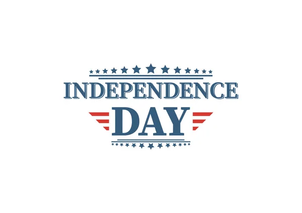 Julho Saudação Dia Independência Dos Estados Unidos Desenho Tipográfico Julho — Vetor de Stock