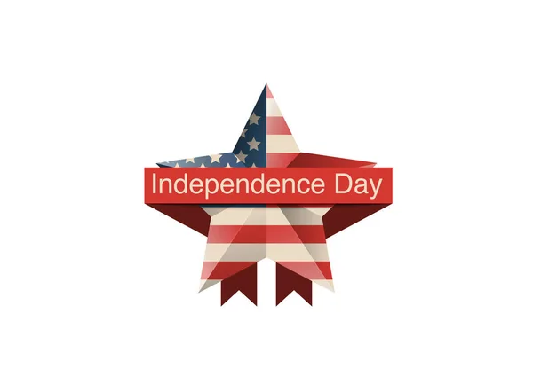 Julho Saudação Dia Independência Dos Estados Unidos Desenho Tipográfico Julho —  Vetores de Stock