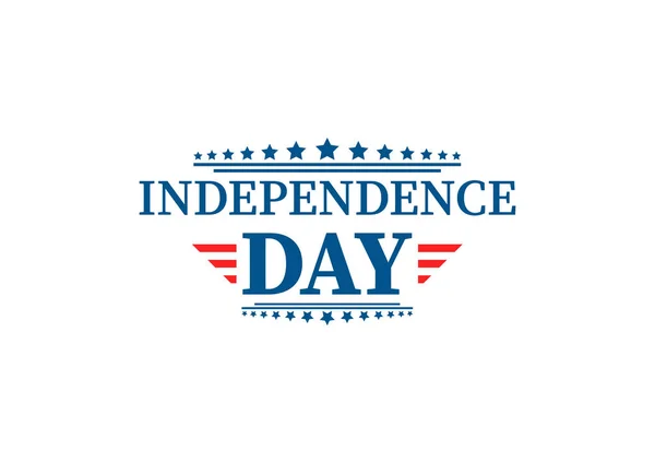 Julho Saudação Dia Independência Dos Estados Unidos Desenho Tipográfico Julho — Vetor de Stock