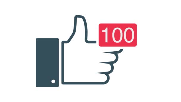 Animation Augmentation Des Likes 1000 Sur Fond Blanc Vidéo — Video