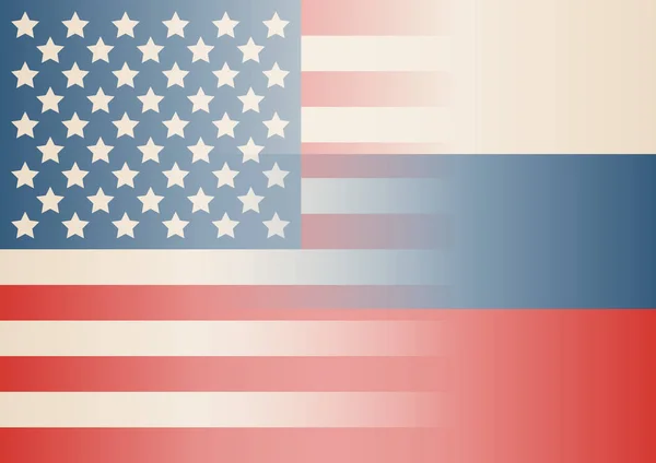 Konflikten Mellan Usa Och Ryssland Manliga Nävar Regeringar Konflikt Koncept — Stock vektor