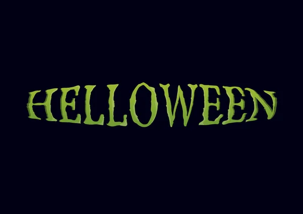 Feliz Halloween Vector Letras Caligrafía Navideña Con Araña Web Para — Vector de stock