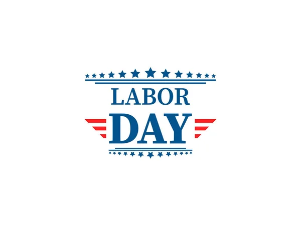 Amerikanische Fahne Schwenkend Mit Typografie Labor Day September Vereinigter Staat — Stockvektor