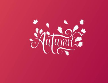 Sonbahar hat. Mevsimlik yazı. Web banner şablon. Vektör çizim