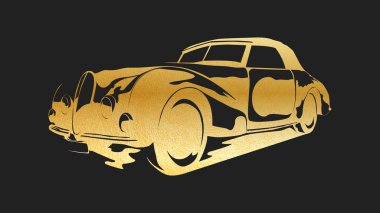 VIP araba logosu illüstrasyon. Drag racing. -Vektör çizim