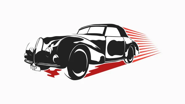 Vip Car Logo Illustration Drag Races Vektorabbildung — Stockvektor