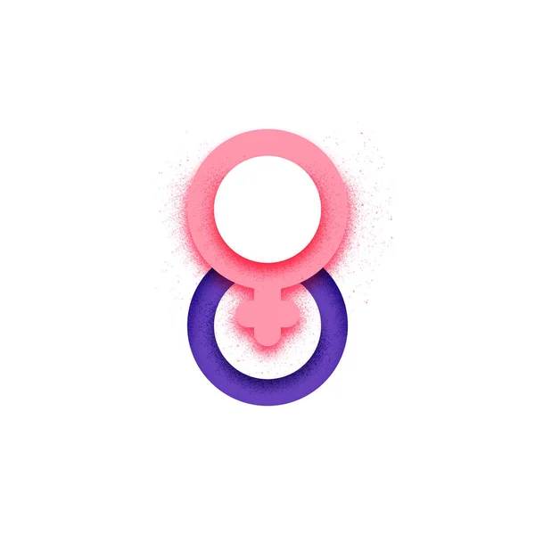 Figure Symbole Femme Art Papier Rose Modèle Figure Huit Journée — Image vectorielle