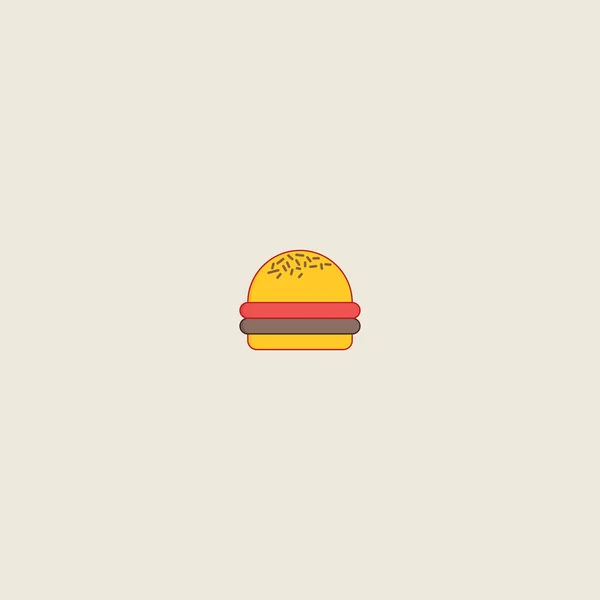 Hamburger Pictogram Geïsoleerd Een Grijze Achtergrond Hamburger Symbool Voor Website — Stockvector