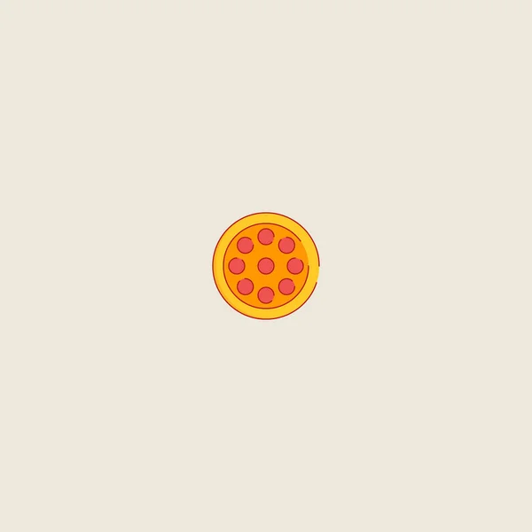 Icône Pizza Isolée Sur Fond Gris Symbole Pizza Pour Conception — Image vectorielle
