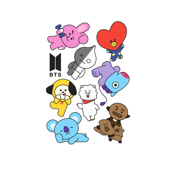 BTS Print Bts Group Print Bts Fanart Bts Printable Bts Poster Bts Card Bts  Digital Art BTS Logo Instant Download 