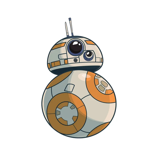 Oyuncak robot simgesi ince anahat tarzı. Modern vektör çizim. -Vektör.