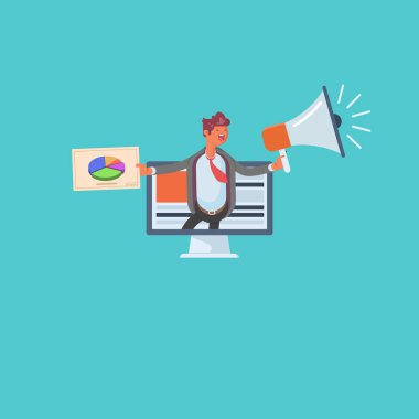 Arkadaş vektör illüstrasyonu kavramını referans alın, insanlar megafonla arkadaş kelimesiyle sesleniyorlar, iniş sayfası, şablon, ui, web, mobil uygulama, poster afişi veya el ilanı için kullanabilirler. Dijital iş - Vect