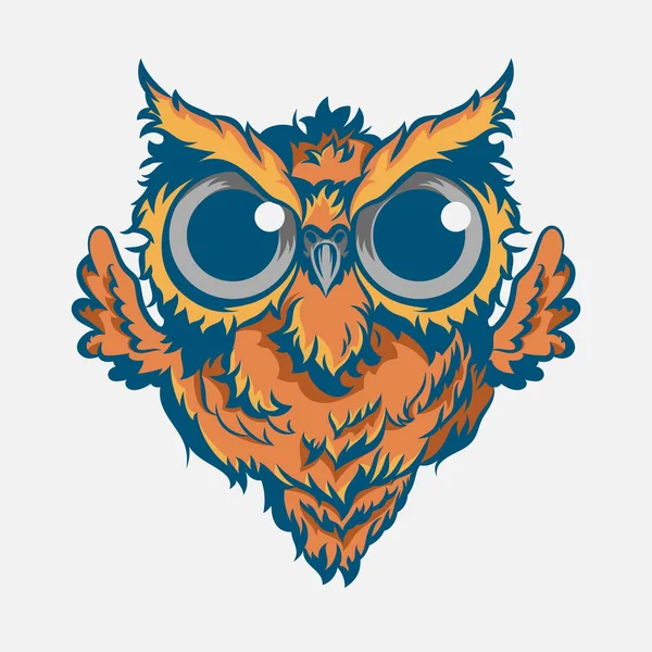 빈티지 올빼미 마스코트 Vintage Owl Mascot 고전적 스타일의 삽화로 개념이다 — 스톡 벡터