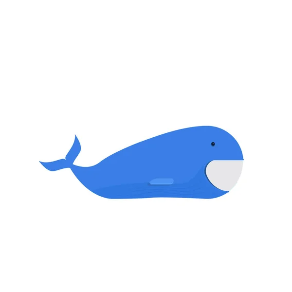 Счастливого Улыбающегося Кита Очаровательное Океанское Животное Радостное Дикое Морское Млекопитающее — стоковый вектор