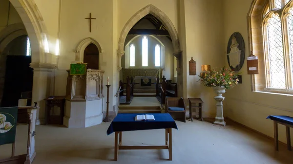 Winfrith Newburgh Inglaterra Julho 2018 Igreja São Cristóvão Altar — Fotografia de Stock