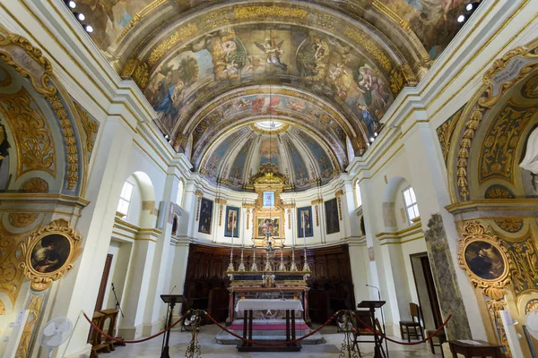 Valletta Malta July 2018 Church Our Lady Victory Altar Ceiling — Stock Photo, Image