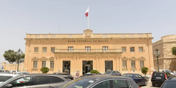 Central Bank Malta Régi Épület Bank Centrali Málta Nyári 2018 — Stock Fotó