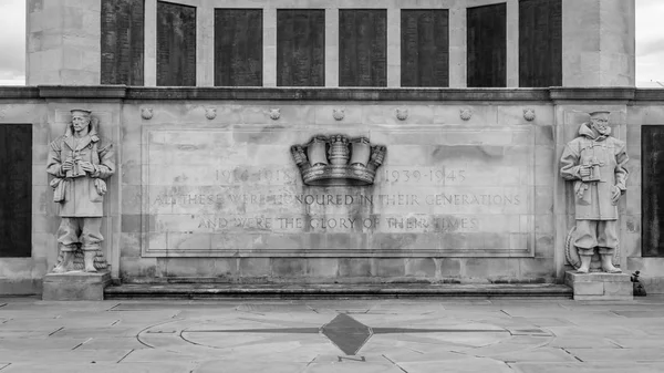 Plymouth Inglaterra Septiembre 2018 Detalle Del Monumento Naval Plymouth Figuras —  Fotos de Stock