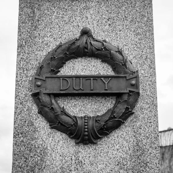 Plymouth Inglaterra Setembro 2018 Plymouth City War Memorial Wreath Duty — Fotografia de Stock