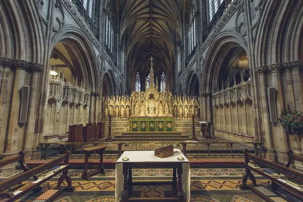 Lichfield Inglaterra Octubre 2018 Interiores Catedral Lichfield Alto Altar — Foto de Stock
