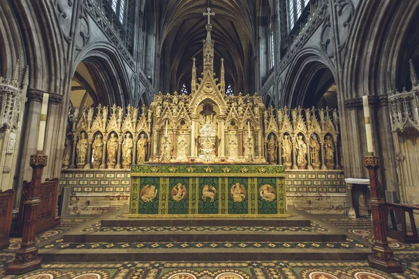Lichfield Inglaterra Octubre 2018 Interiores Catedral Lichfield Altar Alto Cerca — Foto de Stock