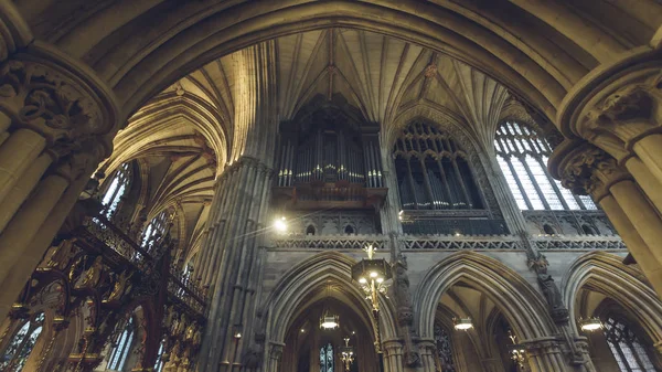 Lichfield England Oct 2018 Interiors Lichfield Cathedral Organ Choir View — Stock Photo, Image