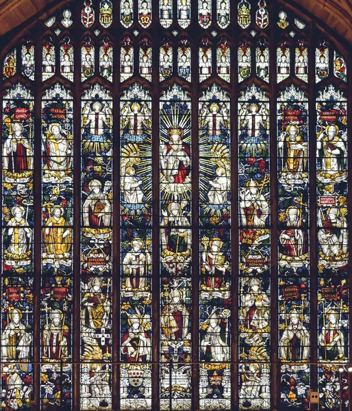 Lichfield Inglaterra Octubre 2018 Interiores Catedral Lichfield Vidrieras Transepto Sur — Foto de Stock
