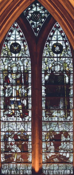 Lichfield Inghilterra Ottobre 2018 Interni Della Cattedrale Lichfield Vetri Colorati — Foto Stock