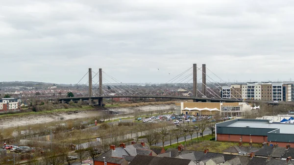 Vista Sobre Newport Wales Invierno 2019 Fotografía Horizontal —  Fotos de Stock