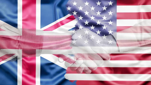Spojené království a Spojené státy americké se spojily s Hanem — Stock fotografie