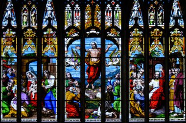 Norwich Katedrali Batı Penceresi - üst paneli kapatın