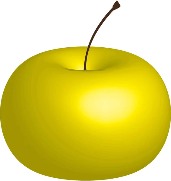 Soczyste Smaczne Żółte Jabłko — Zdjęcie stockowe