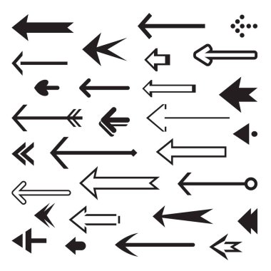 Arka vektör okları topluluğu. Simge kümesi.
