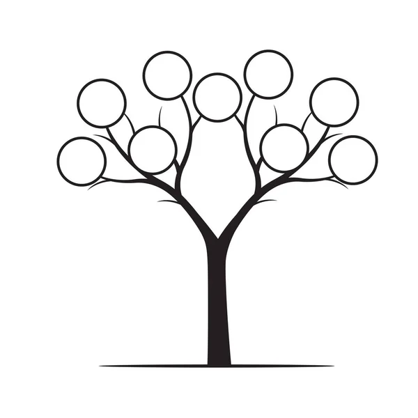 Black Tree Rings Vector Illustration Plants Garden — Stock Vector