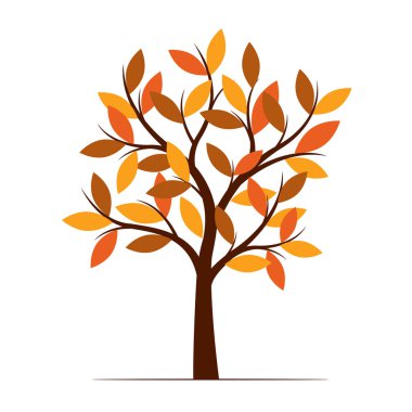 Yeşil bahar ağacı. Vektör çizim. Bahçede bitki.