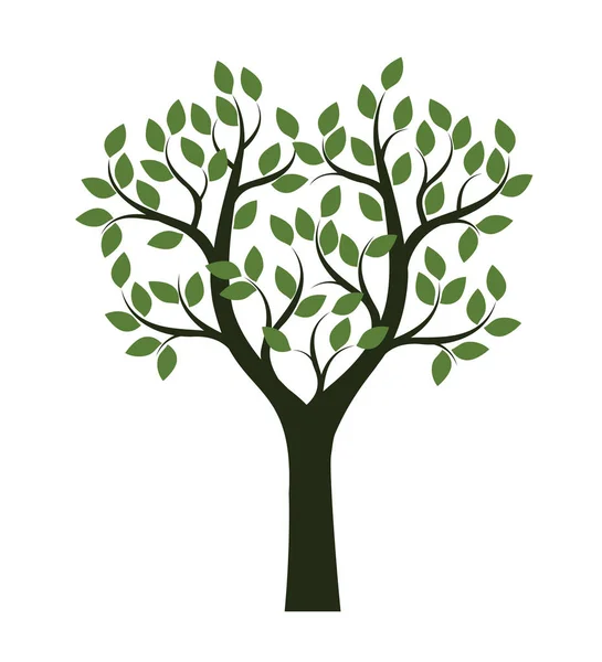 Zelený tvar stromu. Vektorové ilustrace. — Stockový vektor
