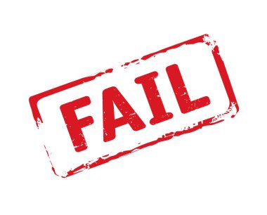 Kırmızı grunge damga ve metin Fail.