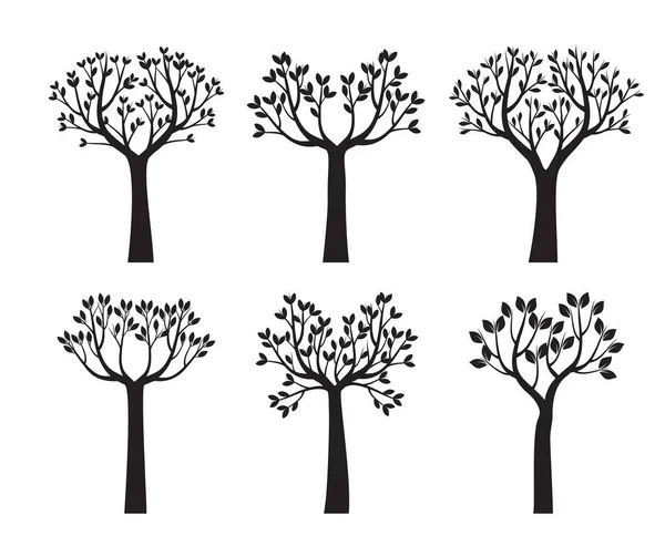 Reculez Arbres Feuilles Schéma Vectoriel Illustration Fichier Eps — Image vectorielle