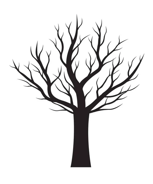 Black Tree Roots Vector Illustration Plant Garden — Stock Vector