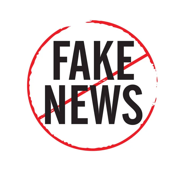 Κόκκινο Καουτσούκ Σφραγίδα Και Κείμενο Fake News Εικονογράφηση Διανύσματος Και — Διανυσματικό Αρχείο